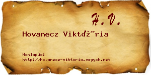 Hovanecz Viktória névjegykártya